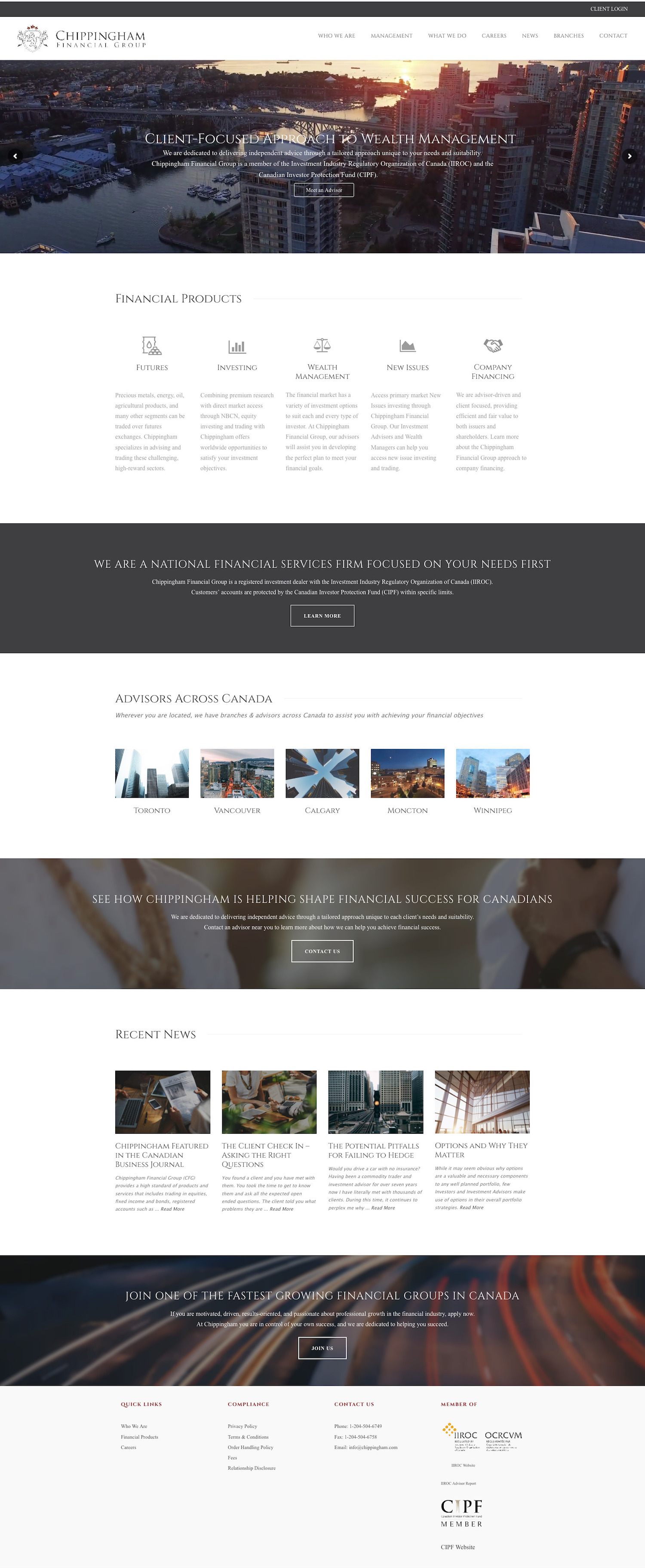 Toronto Website Design - Chippingham Financial by Hilborn Digital