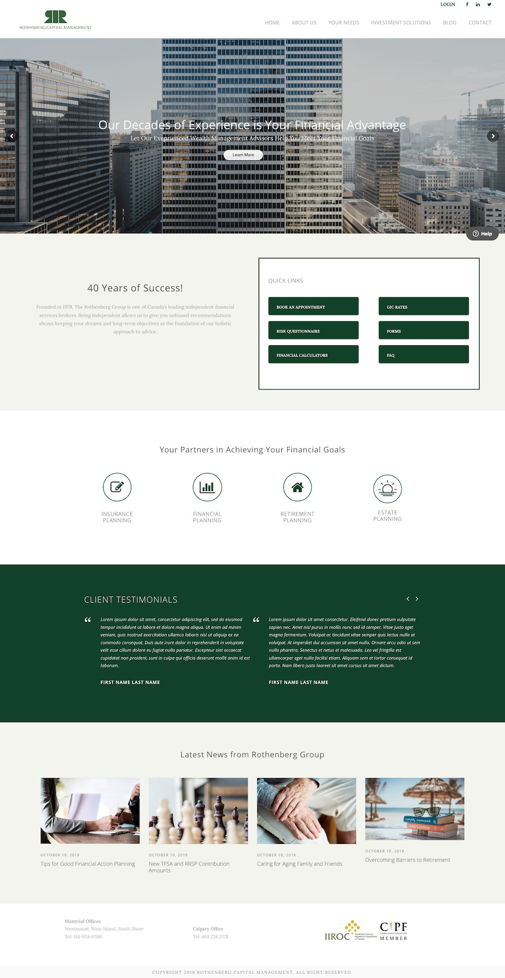 Business Website Design - Rothenberg Capital Management